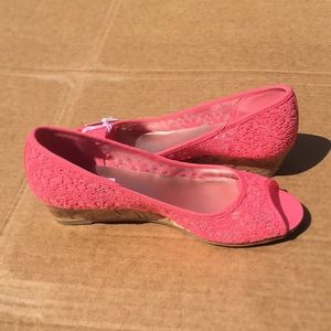 Cute pink lace heels